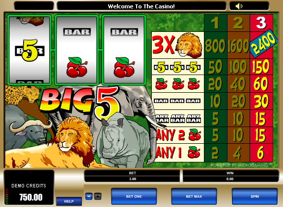 Big 5 free slot machine games