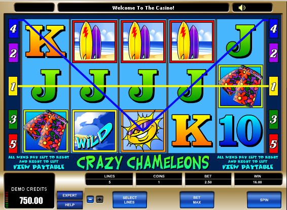 Crazy Chameleons free slot machine game