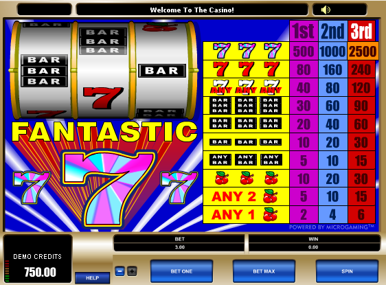 Fantastic 7s free slot machine game