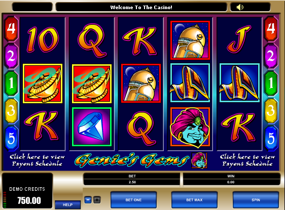 Genies Gems free slot machine game