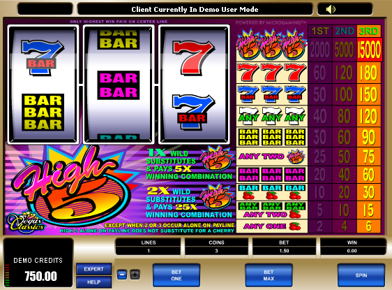 High Five free slot machine game