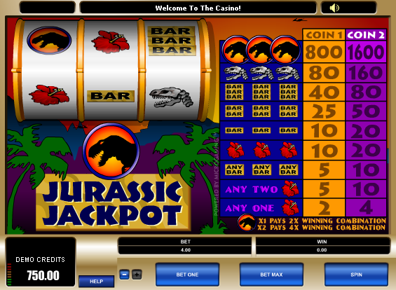 Jurassic Jackpot free slot machine game