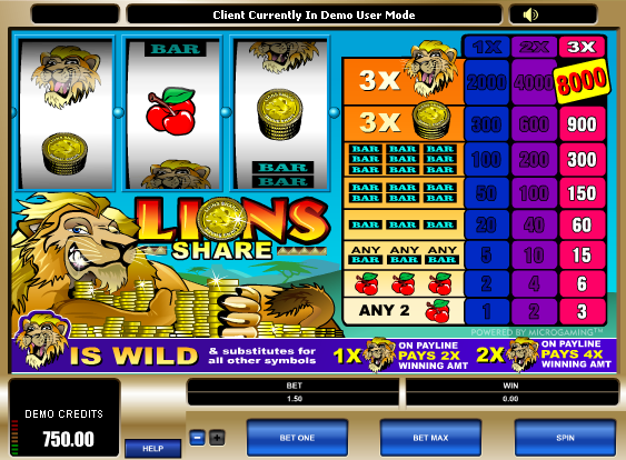 Lions Share free slot machine game