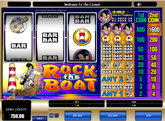 Rock the Boat free slot machine game