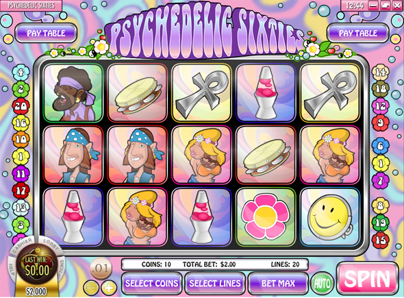 Psychedelic Sixties free slot game