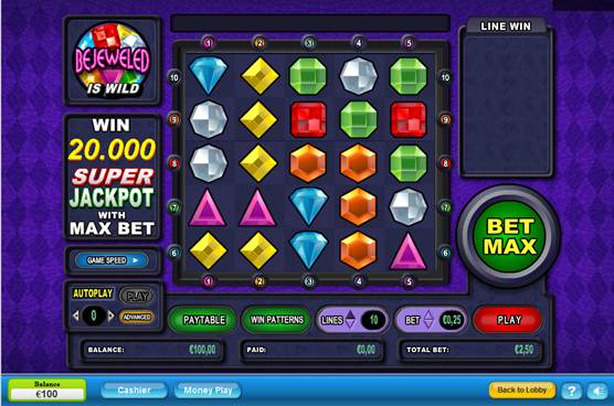 Bejeweled slot game