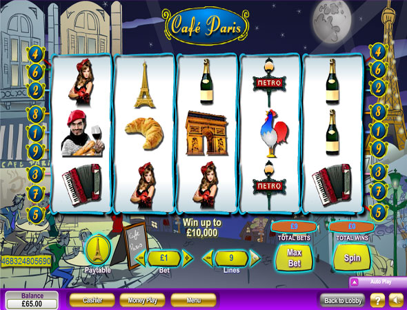 Cafe Paris slot game